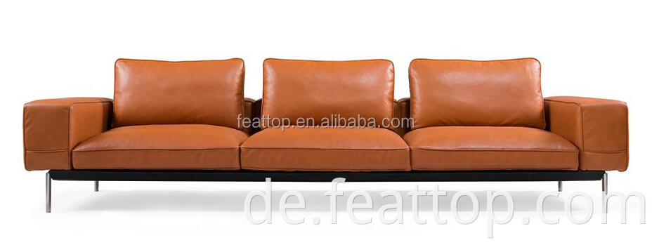 Foshan Möbelhersteller Drei Sitzgelegenheiten Büromöbel Leder Witing Room Lounge Sofa